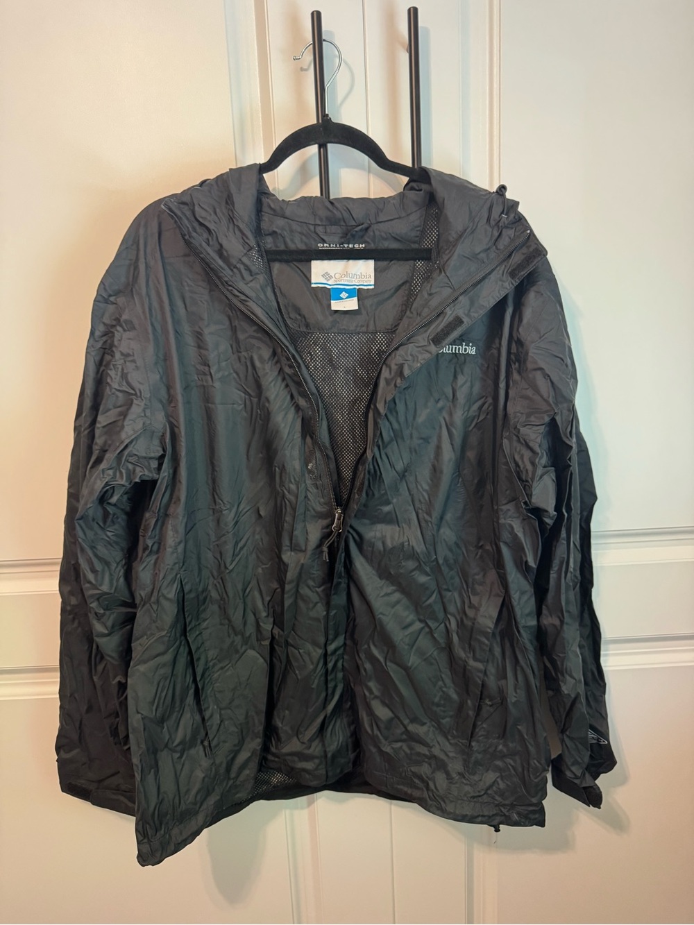 Columbia Black Jacket with Blue Accent